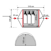  Палатки универсальные + Tramp палатка Cloud 3Si (красный)