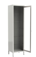 Шкафы медицинские + Шкаф медицинский односекционный однодверный ШМ-1.304-"Айболит", нержавеющая сталь