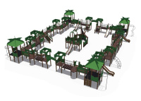 Детские уличные комплексы + Детский игровой комплекс Гаваи Н-1200 и Н-2000 (винтовой скат) ДИО 13030