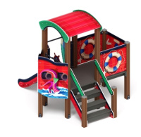 Детские уличные комплексы + Катерок (Мульт) - ДИК 1.03.3.01-10 - Игровой комплекс H=750