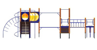 Детские уличные комплексы + Спортивный комплекс Квест СК 07-004-ПЛ
