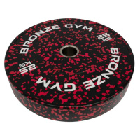 Диски для штанг и гантелей + Диск бамперный BRONZE GYM камуфляж красный 25кг