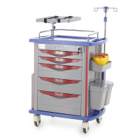 Тележки медицинские + Столик реанимационный, анестезиологический Med-Mos ЕТ750-01 ТМ-001АН-00