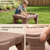 Игровое развивающее оборудование + Песочница UNIX Kids Table / стол с крышкой 96 х 66 см