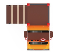 Теневые навесы, беседки + Машинка (оранжевая) - Беседка машинка - МФ 10.03.06-01