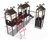 Детские уличные комплексы + Игровой комплекс серии Лесная долина Н-1500 ДИО 06060