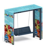 Перголы + Пергола с качелями (Город) - МФ 78.06.01-05.И1/без поликарбоната/