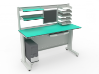 Лабораторные столы + Стол СЛ с 2мя полками, 5 лотками