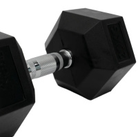 Гантели + Набор гексагональных обрезиненных гантелей BRONZE GYM 2,5-25 кг - 10 пар, шаг 2,5 кг