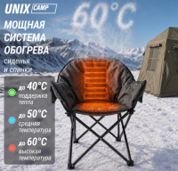 Шезлонги и лежаки + Кресло складное UNIX Camp Nexus серый
