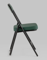 Складные стулья + Складной стул Джонни экокожа зелёный каркас черный матовый
