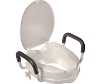 Сиденье-насадка для унитаза с поручнями и крышкой