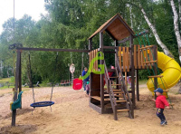 Детские уличные комплексы + Детская площадка IgraGrad Панда Фани с балконом и трубой