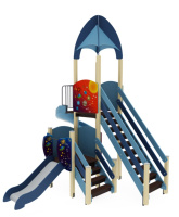 Детские уличные комплексы + Детский игровой комплекс «Космопорт» H=2000, 750 ДИК 31-1404