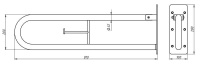 Поручни для инвалидов + Поручень откидной с бумагодержателем