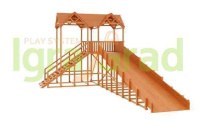 Детские горки + Зимняя горка "IgraGrad Snow Fox Макси", скат 10 м