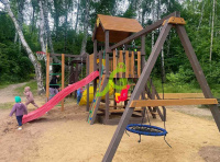 Детские уличные комплексы + Детская площадка IgraGrad Панда Фани с балконом и трубой