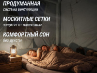  Палатки универсальные + Надувная палатка UNIX Camp Vega 3х2 серый (+ навес)