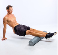 Йога и пилатес + Ролик массажный TORRES арт.YL52200, диаметр 15см, 90 см длина, серый