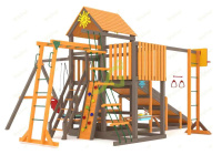 Детские уличные комплексы + Всесезонная площадка IgraGrad С с балконом мод.2 SF