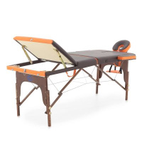 Массажные столы + Массажный стол складной деревянный Med-Mos JF-AY01 3-х секционный (темная рама)