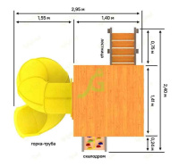 Детские уличные комплексы + Детская площадка IgraGrad Панда Фани Tower с трубой