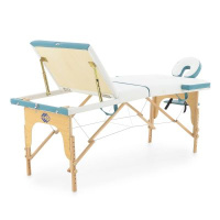 Массажные столы + Массажный стол складной деревянный Med-Mos JF-AY01 (PW3.20.13A) 3-х секционный (светлая рама)