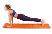 Коврики и маты + Коврик гимнастический INDIGO, SM-042-OBL, полиэстер, стенофон, оранжево-синий