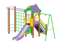 Детские уличные комплексы + Детский игровой комплекс «Теремок» H=1200 ДИК 34-002