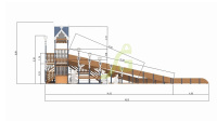 Детские горки + Зимняя деревянная горка "IgraGrad Snow Fox 17" с тремя скатами