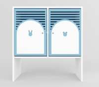 Детские шкафчики и стеллажи + Стеллаж детский «Город цветов» 4-х секционный