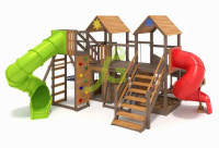 Детские уличные комплексы + Детская площадка IgraGrad Комбо SF с двумя трубами