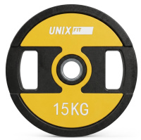 Диски для штанг и гантелей + Диск уретановый c хватом UNIX Fit PRO 15 кг, 51 мм, 1 шт.