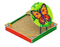 Песочницы + Песочница средняя с навесом Бабочка (Ракушки) - ИО 5.01.09-02