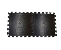 Напольные покрытия для зала + Коврик резиновый черный 400х400, толщина 20мм