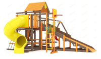 Детские уличные комплексы + Всесезонная площадка IgraGrad С с балконом и трубой SF