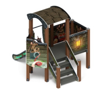 Детские горки + Катерок (Летучий Голландец) - ДИК 1.03.3.01-11 - Игровой комплекс H=750