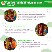 Игровые домики + Домик-беседка "Телефонная Будка"