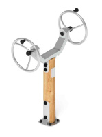 Уличные тренажеры + Тренажер рули (положение стоя) (лиственница) СТ 105-Л.И2