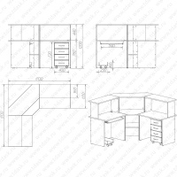 Посты для медперсонала + Стол администратора ПМ.01.00 Эконом