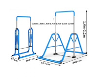 Детские тренажеры + Турник для подростков DFC GA002 складной голубой