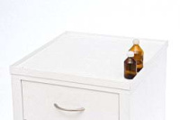 Тумбы медицинские + Металлическая прикроватная тумба с полкой для бутылок, с антибактериальной окраской ЛАМЕТ Нида-ТС.02