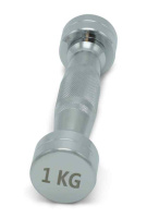 Гантели + Гантель UNIX Fit PRO круглая хромированная 1 кг, 2 шт.