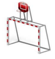 Ворота для мини-футбола + Ворота мини футбольные с баскетбольным щитом (с креплением сетки)