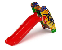 Детские горки + Горка пластиковая - ИО 42.01.05-04 - (красный скат) (Граффити)H=900