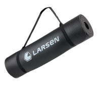 Коврики для фитнеса + Коврик для фитнеса и йоги Larsen SKYSRS-015 NBR 183 х 61 х 1 см черный
