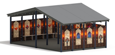 Теневые навесы, беседки + Теневой навес (Замок. Средневековый) - МФ 70.6.4-11