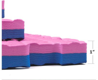 Напольные покрытия для зала + Будо-мат DFC 100 x 100 см, 20 мм, цвет сине-красный