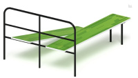 Детские уличные комплексы + Скамья для пресса двойная (зеленый) - СО 2.40.04-02