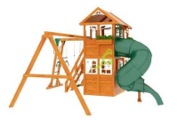 Детские уличные комплексы + Детская площадка IgraGrad Клубный домик 2 с трубой и рукоходом Luxe